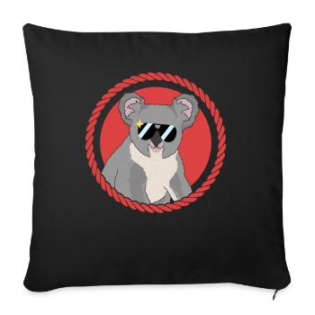 Koala Koalas Koala Bear Koala Bears Cadeau - Housse de coussin décorative 45 x 45 cm - noir - Devant