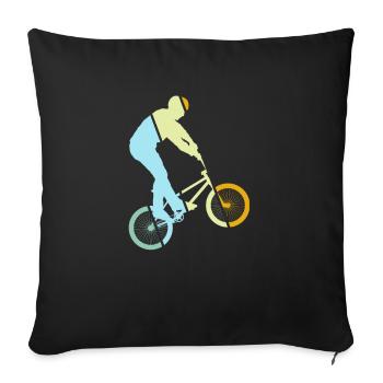 BMX Retro - Sofa pillowcase 17,3'' x 17,3'' (45 x 45 cm) - black - Front