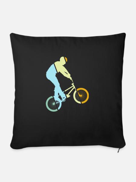 BMX Retro - Sofakissenbezug 45 x 45 cm - Schwarz