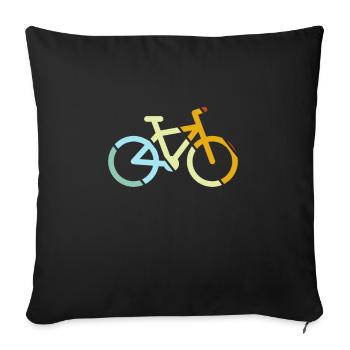 Vélo Rétro - Housse de coussin décorative 45 x 45 cm - noir - Devant