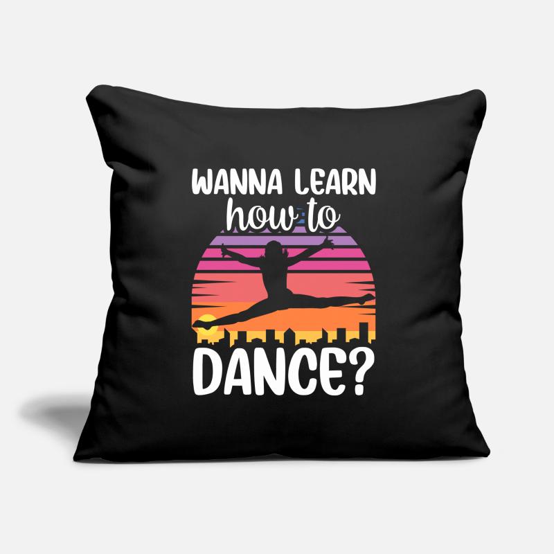 Voulez-vous apprendre à danser professeur de danse à l’école de danse Housse de coussin décorative 45 x 45 cm