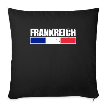 France French flag Proud Frenchman - Sofa pillowcase 17,3'' x 17,3'' (45 x 45 cm) - black - Front