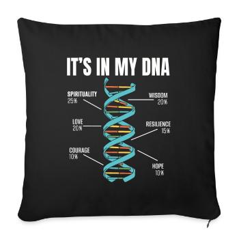 Spiritual DNA Inspiration Spiritualist - Sofa pillowcase 17,3'' x 17,3'' (45 x 45 cm) - black - Front