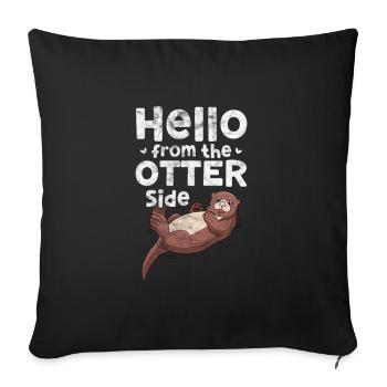 Loutre - Housse de coussin décorative 45 x 45 cm - noir - Devant
