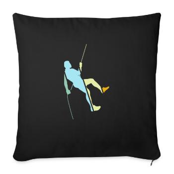 Escalade Rétro - Housse de coussin décorative 45 x 45 cm - noir - Devant