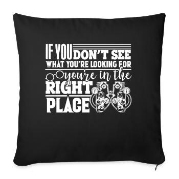 Optician If You Don't See What You're Looking For - Sofa pillowcase 17,3'' x 17,3'' (45 x 45 cm) - black - Front