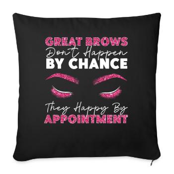 Esthéticienne esthéticienne agréée - Housse de coussin décorative 45 x 45 cm - noir - Devant