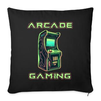 Arcade Gaming Retro Slots Games 80s Gamer - Sofa pillowcase 17,3'' x 17,3'' (45 x 45 cm) - black - Front
