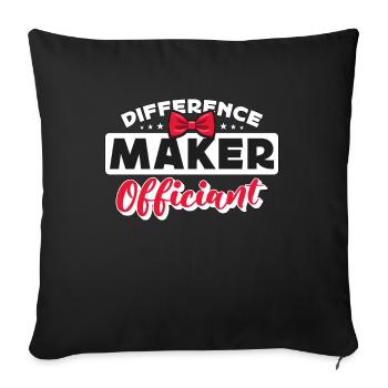 Officiant Difference Maker Officiant Minister - Sofa pillowcase 17,3'' x 17,3'' (45 x 45 cm) - black - Front