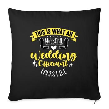 Officiant This Is What Wedding Officiant Minister - Sofa pillowcase 17,3'' x 17,3'' (45 x 45 cm) - black - Front