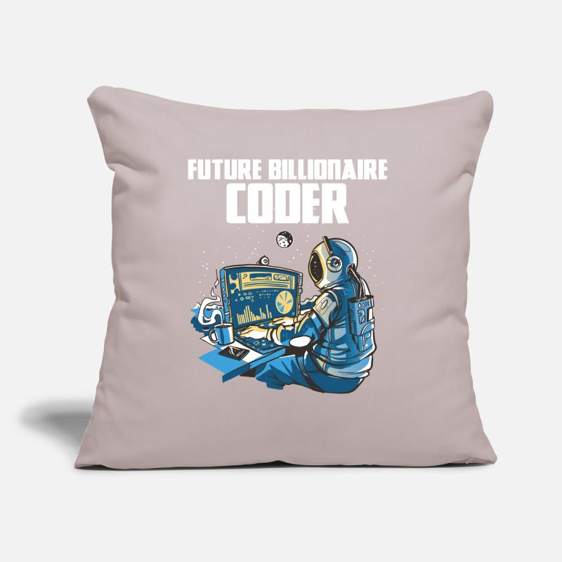 Futur codeur milliardaire Housse de coussin décorative 45 x 45 cm