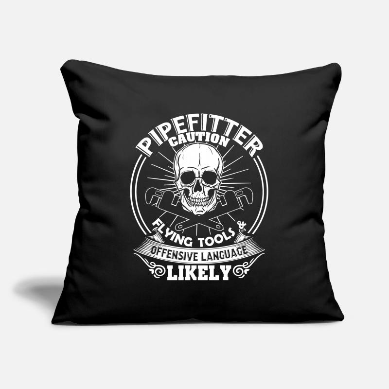 Pipefitter Pipefitter Caution Sofa pillowcase 17,3'' x 17,3'' (45 x 45 cm)