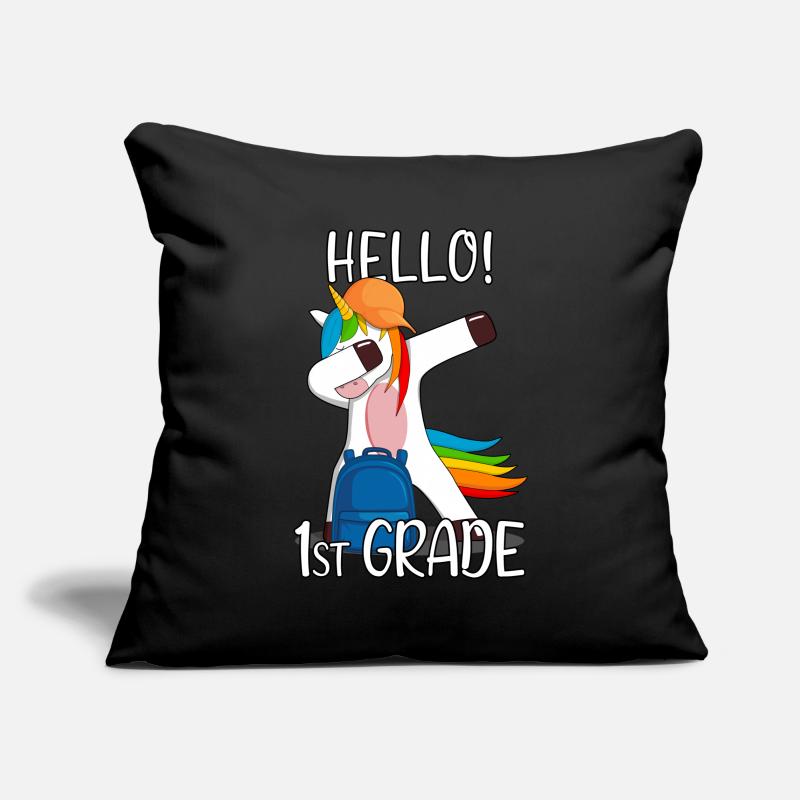 1st Grade First Grader Elementary School Unicorn Sofa pillowcase 17,3'' x 17,3'' (45 x 45 cm)