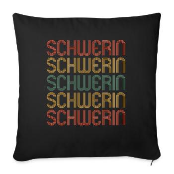 Schwerin Schwerinerin Schweriner Stadt Schwerin - Sofa pillowcase 17,3'' x 17,3'' (45 x 45 cm) - black - Front