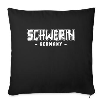 Schwerin Schwerinerin Schweriner Stadt Schwerin - Sofa pillowcase 17,3'' x 17,3'' (45 x 45 cm) - black - Front