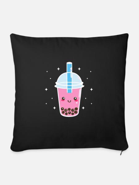 Bubble Tea - Sofakissenbezug 45 x 45 cm - Schwarz