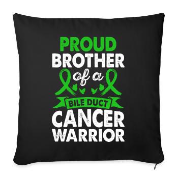 Brother Of The Bile Duct Cancer Warrior Consciousness - Sofa pillowcase 17,3'' x 17,3'' (45 x 45 cm) - black - Front
