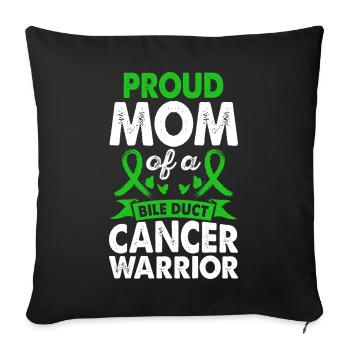 Mother Of The Bile Duct Cancer Warrior Consciousness - Sofa pillowcase 17,3'' x 17,3'' (45 x 45 cm) - black - Front