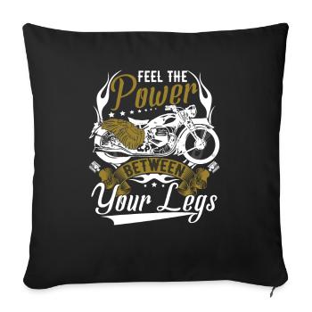 Motorcycle Rider Funny - Sofa pillowcase 17,3'' x 17,3'' (45 x 45 cm) - black - Front