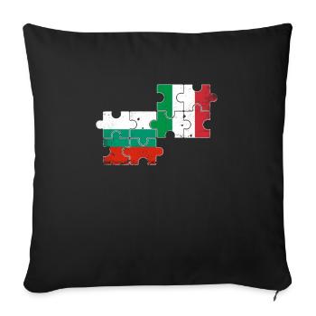 Bulgarien Italien Vintage Flagge Bulgare - Sofakissenbezug 45 x 45 cm - Schwarz - Vorne