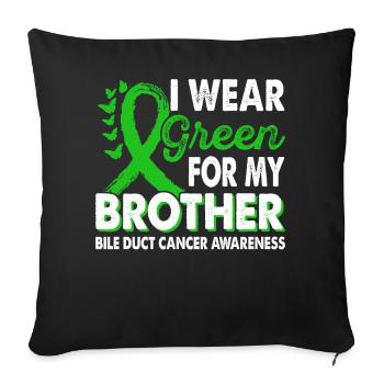 Wear green for Enlightenment Month - Sofa pillowcase 17,3'' x 17,3'' (45 x 45 cm) - black - Front