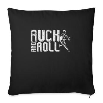 Club de rugby Équipe de rugby Football Sport Cadeau - Housse de coussin décorative 45 x 45 cm - noir - Devant
