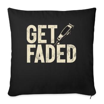 Cool Barber Saying Barbershop Razor - Sofa pillowcase 17,3'' x 17,3'' (45 x 45 cm) - black - Front