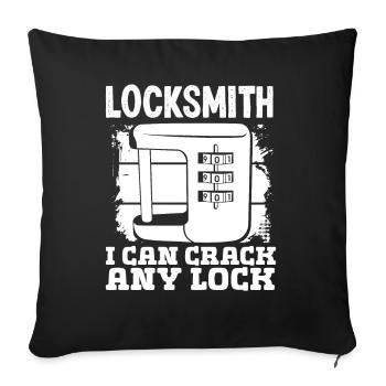 Schlosser Eat Sleep Lockpicking Repeat Schloss - Sofakissenbezug 45 x 45 cm - Schwarz - Vorne