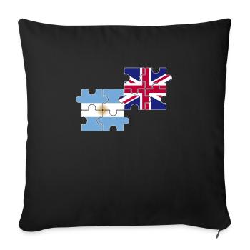 Argentinien UK Flagge Argentinisch - Sofakissenbezug 45 x 45 cm - Schwarz - Vorne