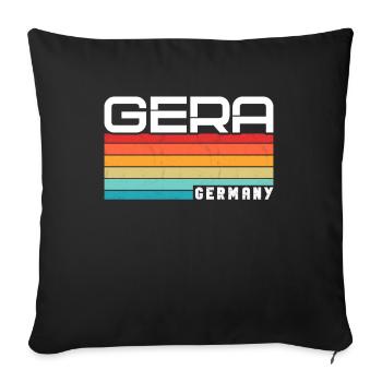 Gera Geraerin Geraer Stadt Gera - Sofa pillowcase 17,3'' x 17,3'' (45 x 45 cm) - black - Front