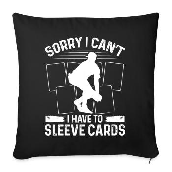 Funny Baseball Card Design - Sofakissenbezug 45 x 45 cm - Schwarz - Vorne