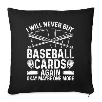 Funny Baseball Card Design - Sofa pillowcase 17,3'' x 17,3'' (45 x 45 cm) - black - Front
