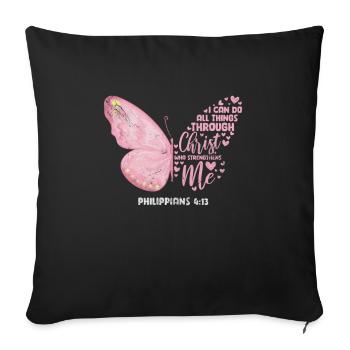 Bible - Housse de coussin décorative 45 x 45 cm - noir - Devant