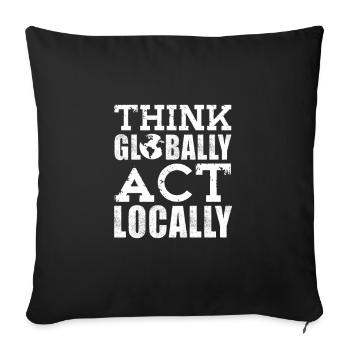 Changement climatique - Housse de coussin décorative 45 x 45 cm - noir - Devant