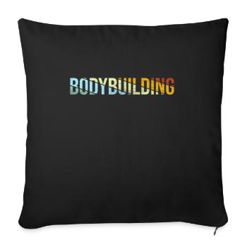 Musculation Rétro - Housse de coussin décorative 45 x 45 cm - noir - Devant