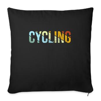 Vélo Rétro - Housse de coussin décorative 45 x 45 cm - noir - Devant