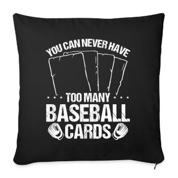 Funny Baseball Card Design - Sofakissenbezug 45 x 45 cm - Schwarz - Vorne