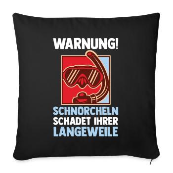 Schullehrer Lehrer - Sofakissenbezug 45 x 45 cm - Schwarz - Vorne