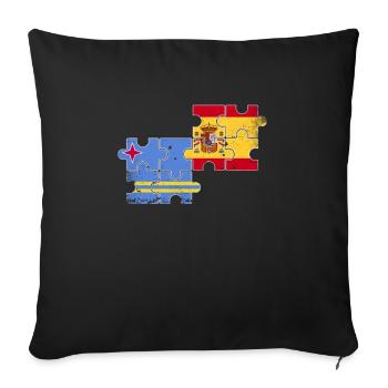Aruba Spain Vintage Flag Spanish Aruban - Sofa pillowcase 17,3'' x 17,3'' (45 x 45 cm) - black - Front