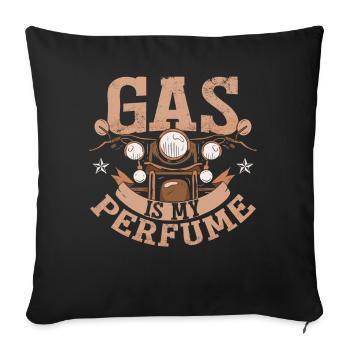 Le gaz est mon parfum - Housse de coussin décorative 45 x 45 cm - noir - Devant