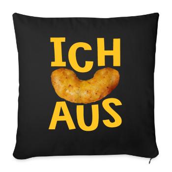 Vegane Erdnuss Flips zum Ausflippen - Sofakissenbezug 45 x 45 cm - Schwarz - Vorne