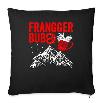 Franconian dialect, proud Franconian - Sofa pillowcase 17,3'' x 17,3'' (45 x 45 cm) - black - Front