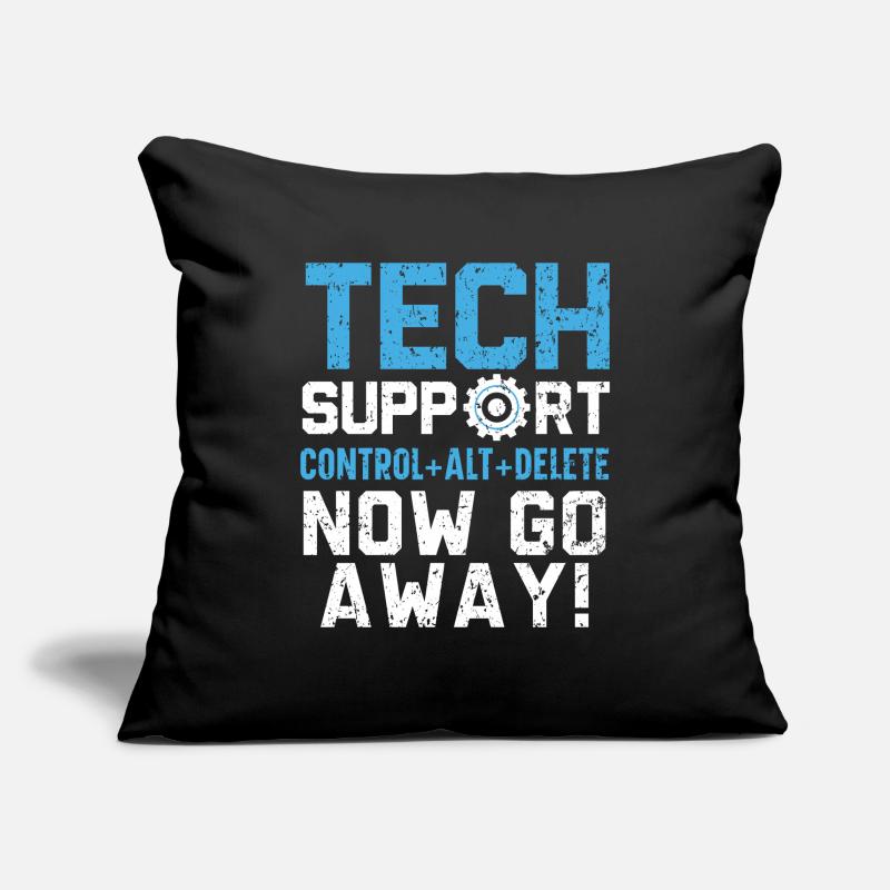Support technique Qu’avez-vous cassé maintenant? Housse de coussin décorative 45 x 45 cm