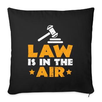 Law is in the air - Law Lawyer Jurists - Sofa pillowcase 17,3'' x 17,3'' (45 x 45 cm) - black - Front