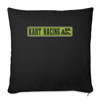 Kart Racing Dr. Motorsport Car Racing Kart Race - Sofa pillowcase 17,3'' x 17,3'' (45 x 45 cm) - black - Front