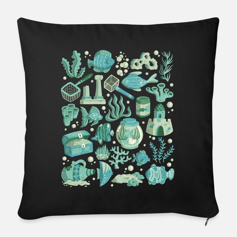 Aquarium - Sofakissenbezug 45 x 45 cm - Schwarz