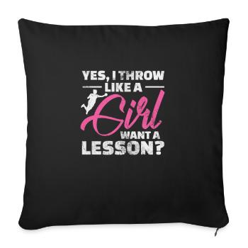 Handball Handball Player Handball Player Sports Gift - Sofa pillowcase 17,3'' x 17,3'' (45 x 45 cm) - black - Front