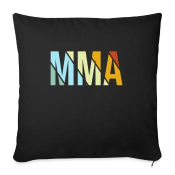 mma retro - Sofakissenbezug 45 x 45 cm - Schwarz - Vorne