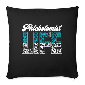 I Love Phlebotomist Life - Sofa pillowcase 17,3'' x 17,3'' (45 x 45 cm) - black - Front