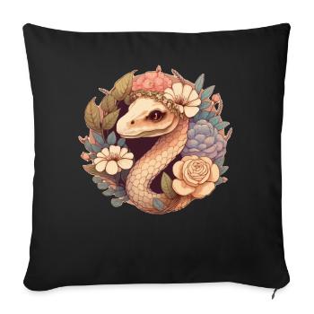 Cute Cottagecore Snake Serpent Goblincore Aestheti - Sofakissenbezug 45 x 45 cm - Schwarz - Vorne